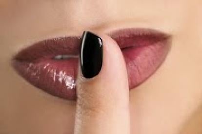 finger on lip