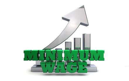 minimum wage with up arrow 