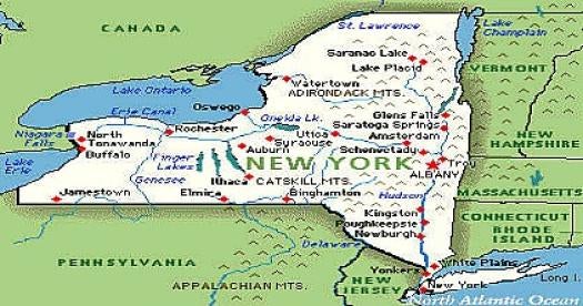 Image of Map of New York State 