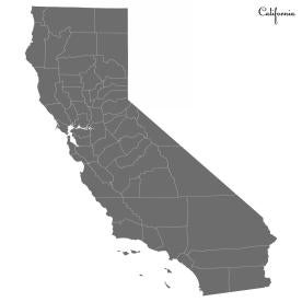 California State Map with Counties