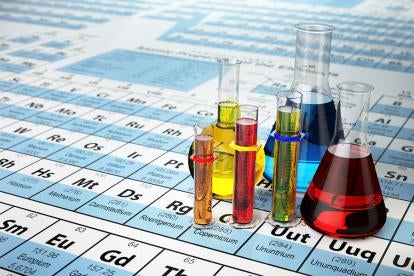 tables of chemical and nanomaterials information