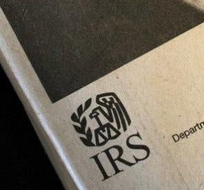 Internal Revenue Service IRS logo on tax booklet cover