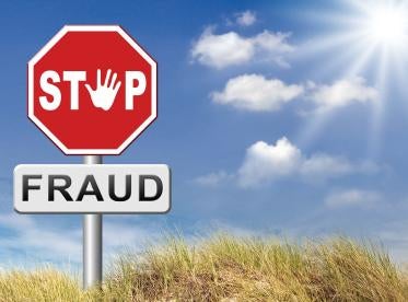 Stop Fraud Street Sign 