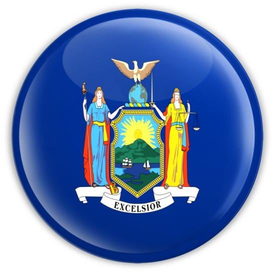 New York State Flag button