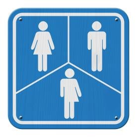 Bathroom Sign, Federal Judge Temporally Halts U.S. Department of Education Transgender Rules
