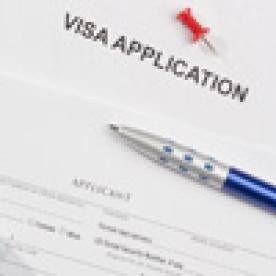 Visa Application, Pen and Tack