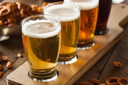 flight of beers & ciders in Pennsylvania