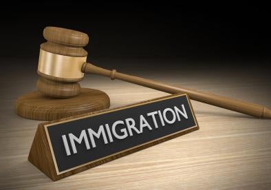 Immigration sign, Gavel, Employer's Update