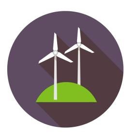windmills icon for alternative renewable energy sources