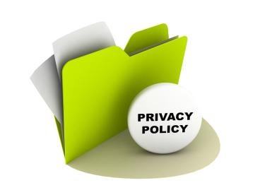 Privacy Policy illustrated with a Folder 