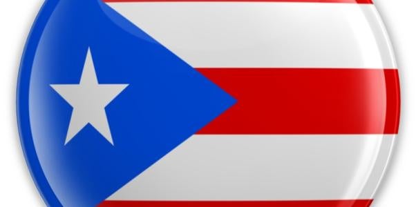 Puerto Rico flag button