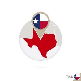 texas on a map