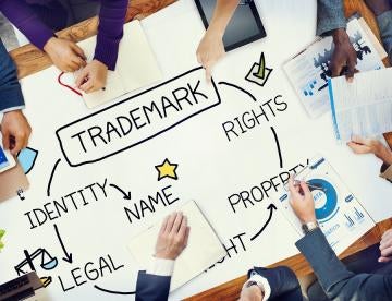 trademark rights being discussed in a conference room