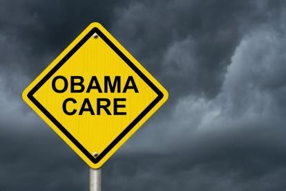 Obamacare, caution sign