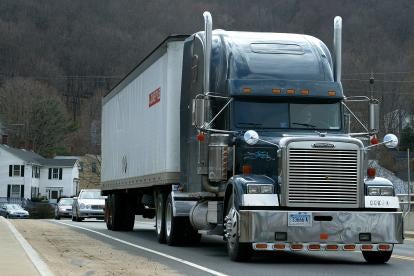 Truck, Self-Driving Trucks Follow in Path of Cars
