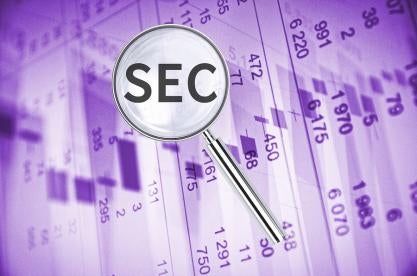 SEC, numbers, magnifying glass