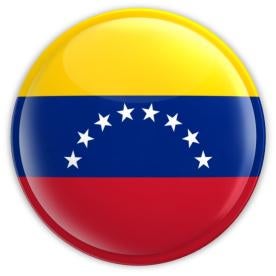 Venezuela flag on button 