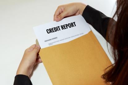 credit report in folder 