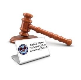 National Labor Relations Board NLRB logo and gavel