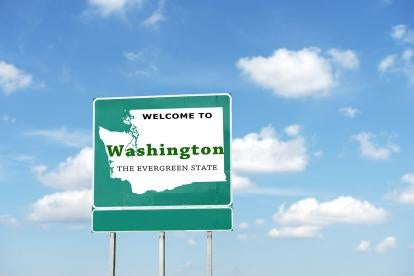 Washington road sign