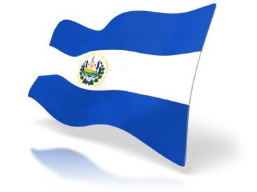 el salvadorian flag blowing in the immigration wind down
