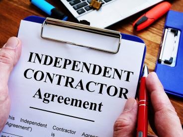 Independent Contractor agreement paperwork