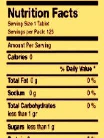 Nutritional Facts Label