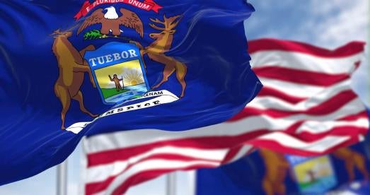 Michigan State Flag MI Ruling on Minimum Wage Paid Leave 