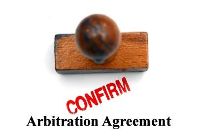 arbitration agreement stamp, california