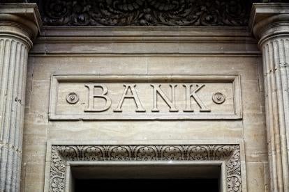 UK Bank entrance where debtors resolve longstanding credit card debt