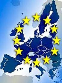 EU stars and map, european parliament
