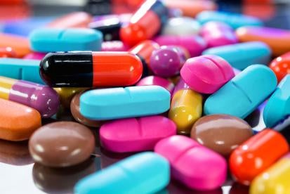 colorful pills, pharmaceutical advertising, AKS