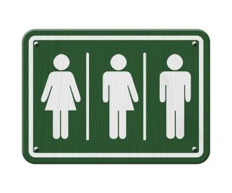 female symbol, transgender symbol, male symbol, denoting more inclusivity in public