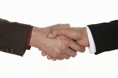 business handshake, finding common ground