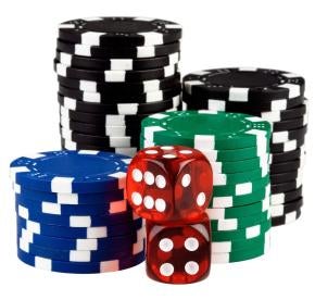 gaming chips and dice, louisiana, riverboat casinos