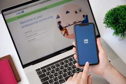 LinkedIn Computer Posts Law Firms