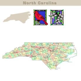 North Carolina State Map State Updates