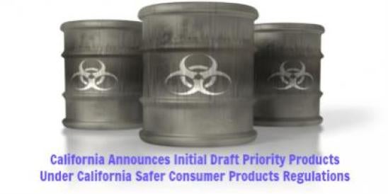 California Announces Initial Draft Priority Products Under California Safer Cons