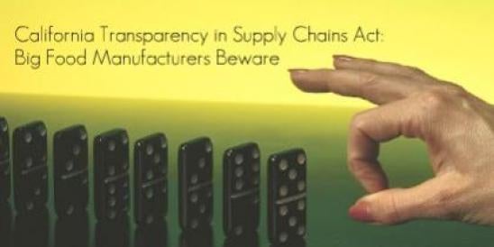 California Transparency in Supply Chains Act Adminstrative Law Food Legal Issues