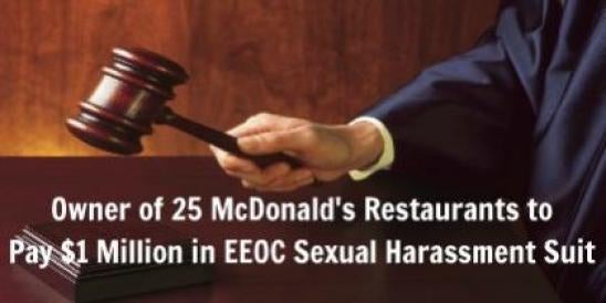 Owner of 25 McDonald's to pay in EEOC suit