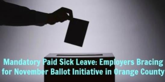 Mandatory Paid Sick Leave for Orange County Voters in the November Election