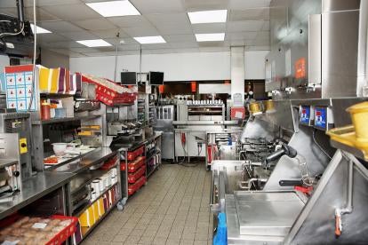 fast food kitchen, employees