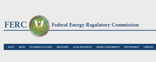Federal Energy Regulatory Commission FERC Seal & Website