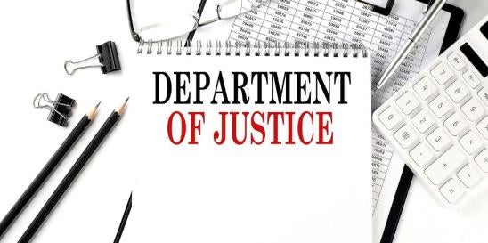 Department of Justice DOJ first criminal trial