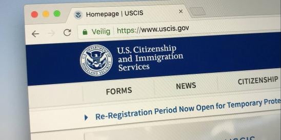 U.S. Citizenship and Immigration Services USCIS filing fees