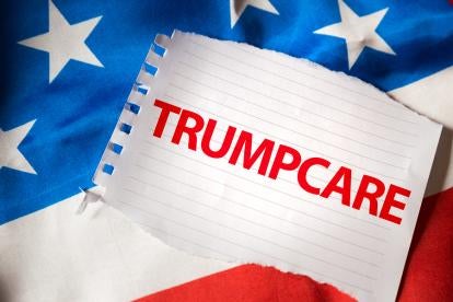 ripped paper, flag, trumpcare