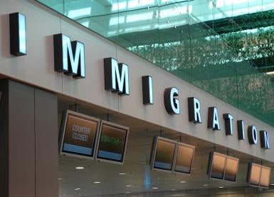 counter, airport, immigration