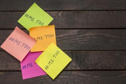 #MeToo Postit notes used to annotate sexual harassment of women