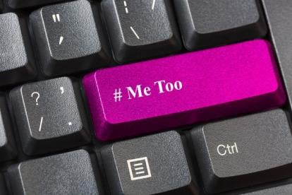 sexual harassment panic button on a keyboard