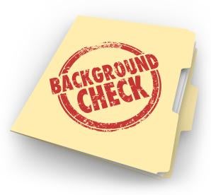 background check on manilla folder 